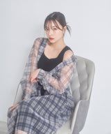 チュールシャツプリーツワンピセット