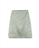 posy sheer & satin midi sk