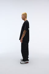 EEERRR Record artwork damage washing T-shirt (Black)