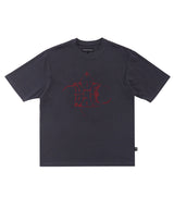 ROCK LOGO TEE - CHARCOAL