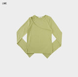 Curve slit ribbed top