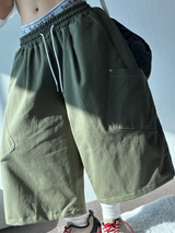 バックパッチコットンリベットバミューダ🍰💚🤎🖤4COLOR