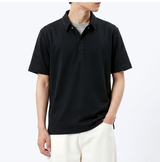 Cool Fit UV-Cut Collar T-shirt Black