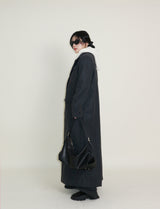 Stutch Solid Wool Long Coat (Lining Fleece-lined)