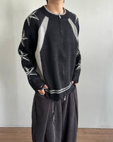 Star-printed Knitwear Zip-Up