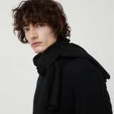 WOOL MUFFLER BLACK