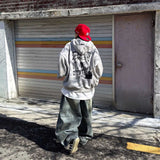 Oversized Back Painting Hoodie