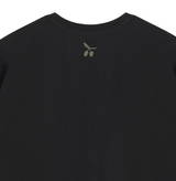 [mnem] olive print oversized t-shirt (black)