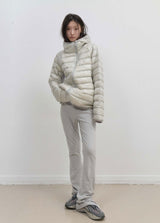 Button Slit Bootcut Pants / Mint Grey