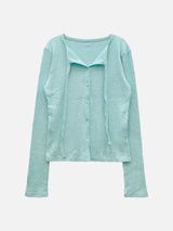 Nini Strap Ribbed Cardigan (6c)
