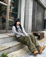 Crack Vintage Lettering Hooded Zip-Up