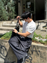 Deli ヘンリーネック半袖Tシャツ