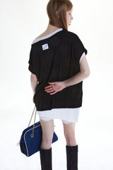 UNBALANCED LAYERED SLEEVELESS (BLACK)