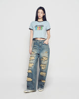 26SS WOMAN ACベアクロップリンガーTシャツ