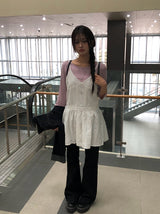 デトンテンセルベーシックラウンド7分スリーブTシャツ
