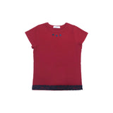 レースデューTシャツ - レッド