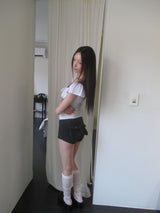 milky knee socks