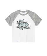 Wエンジェルキャッツラグラン半袖Tシャツ ホワイト(CV2FMFT546A)