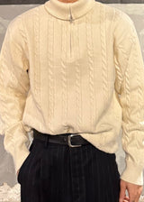 High-neck half zip-up knit 5COLOR