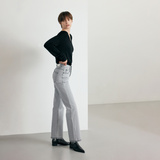 Warm grey semi wide jeans - SW004