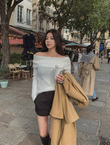 Bianca off-shoulder wool knit