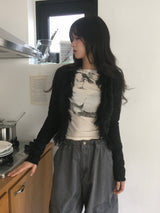 フラワータトゥーTシャツ