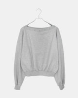 Neuru Oversized Off-Shoulder Studded Brushed Sweatshirt