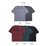 OVER FIT MICHIGAN PIGMENT HALF T-SHIRT