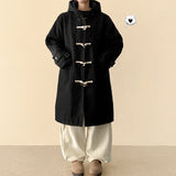 Node Button High Neck Toggle Tteokbokki Long Coat
