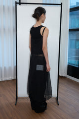 Snap Button Detail Slit Pants (Black/2size)