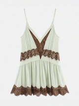 ISABEL LACE CHIFFON MINI DRESS