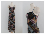 CHECK PATCH PRINTING LONG DRESS