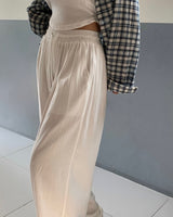 [MADE] Texture, Linen Pintack Wide Pants