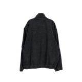 denim curved pocket jumper