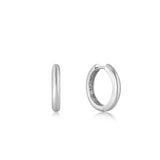 Scattered Rising Star One-Touch Hoop Ring 925 Silver + Rhodium Plating Earring E034-06H