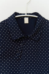 (W) Union Dot Collar Top