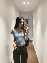 ミューズ オフショルダー Tシャツ (3color)