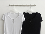 Deemo span button short sleeve tee