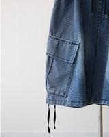 ADU CARGO BERMUDA DENIM PANTS