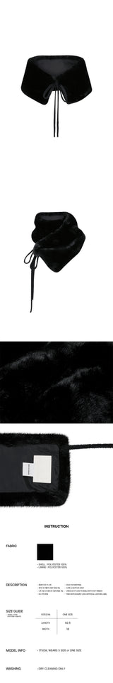 ソフィア ファーケープ ブラック