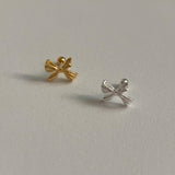 (silver925) ラブリーリボンピアス type2 *silver