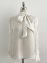 Neju Bling Satin Tie Blouse