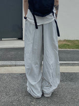 Silver String Nylon Balloon Pants 2C
