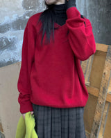 レイヤードVネックニット