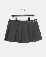 Mneレイヤードピンタックプリーツラップスカートパンツスカート