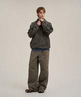 Biker Denim Pants - Khaki Brown