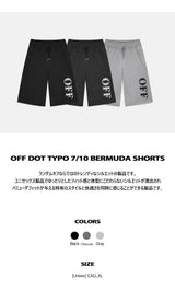 OFF DOT TYPO 7/10 バミューダショーツ (3color)