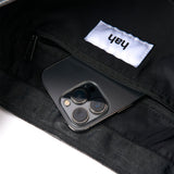 [Ham Junsoo Collaboration] HH ウォッシュドナイロンベルト付きバッグ (Denim Black)