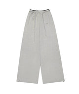 CHECK CONTRAST SWEAT PT GREY