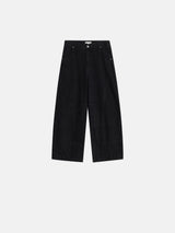 Cut line reverse denim pants